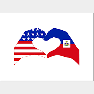 We Heart USA & Haiti Patriot Flag Series Posters and Art